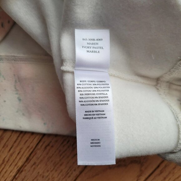 Rails Maren Hoodie Ivory Pastel Marble Women's Size M Sweatshirt - Picture 8 of 12